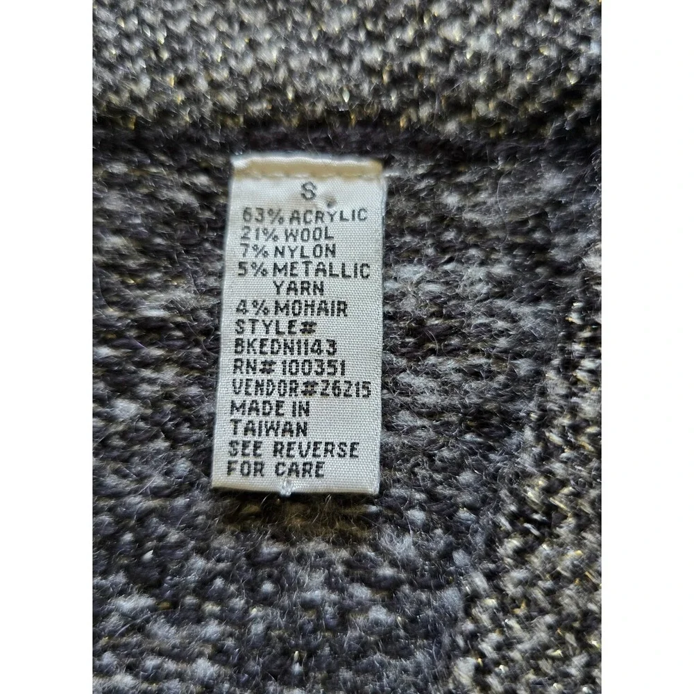 Bke Women's Cardigan Sweater Knit Three Quarter Sleeve Button Front Gray Sz S‎